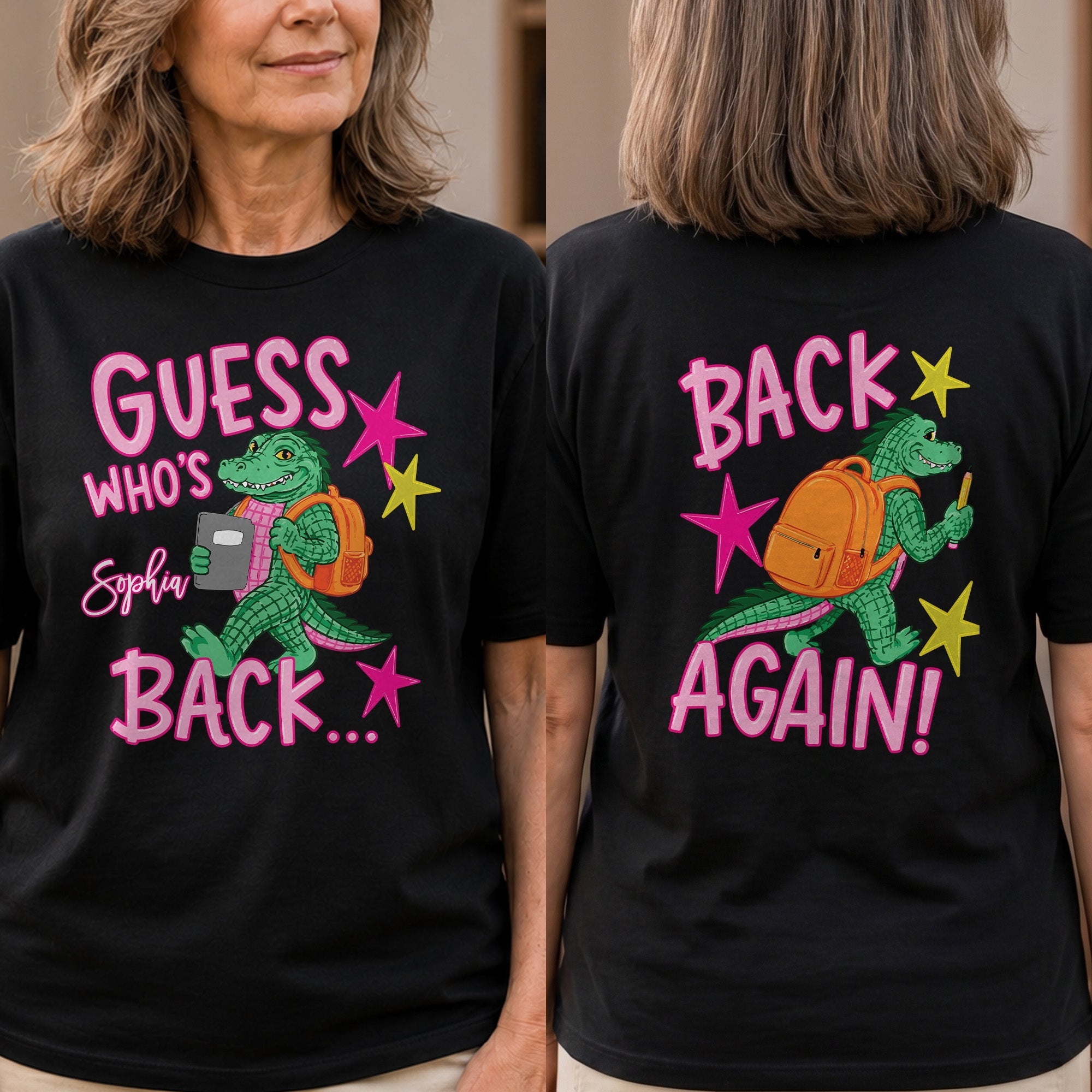 Personalized Alligator T-Shirt Custom Name Gift for Teacher