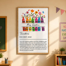 Load image into Gallery viewer, Personalized Teacher Definition Poster Custom Name Gift
