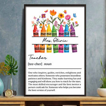 Load image into Gallery viewer, Personalized Teacher Definition Poster Custom Name Gift
