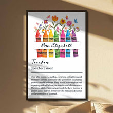 Load image into Gallery viewer, Personalized Teacher Definition Poster Custom Name Gift
