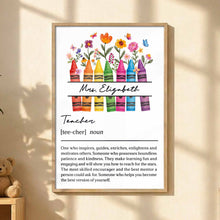 Load image into Gallery viewer, Personalized Teacher Definition Poster Custom Name Gift
