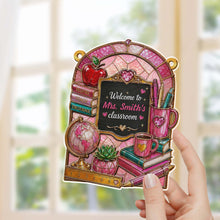 Load image into Gallery viewer, Personalized Teacher Suncatcher Custom Name Apple Gift
