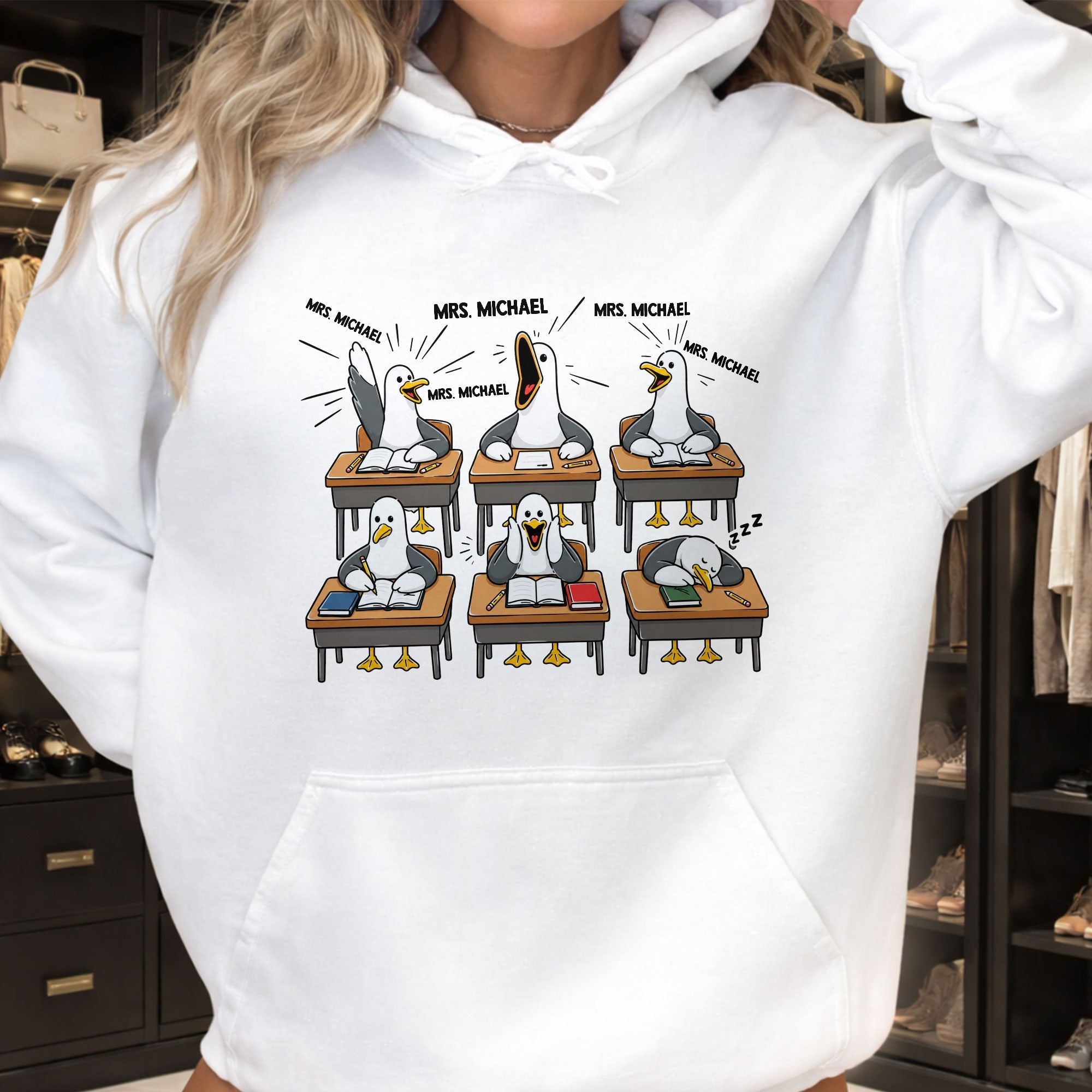 Personalized Funny Bird Classroom Design T-shirt & Hoodie Teacher Gift