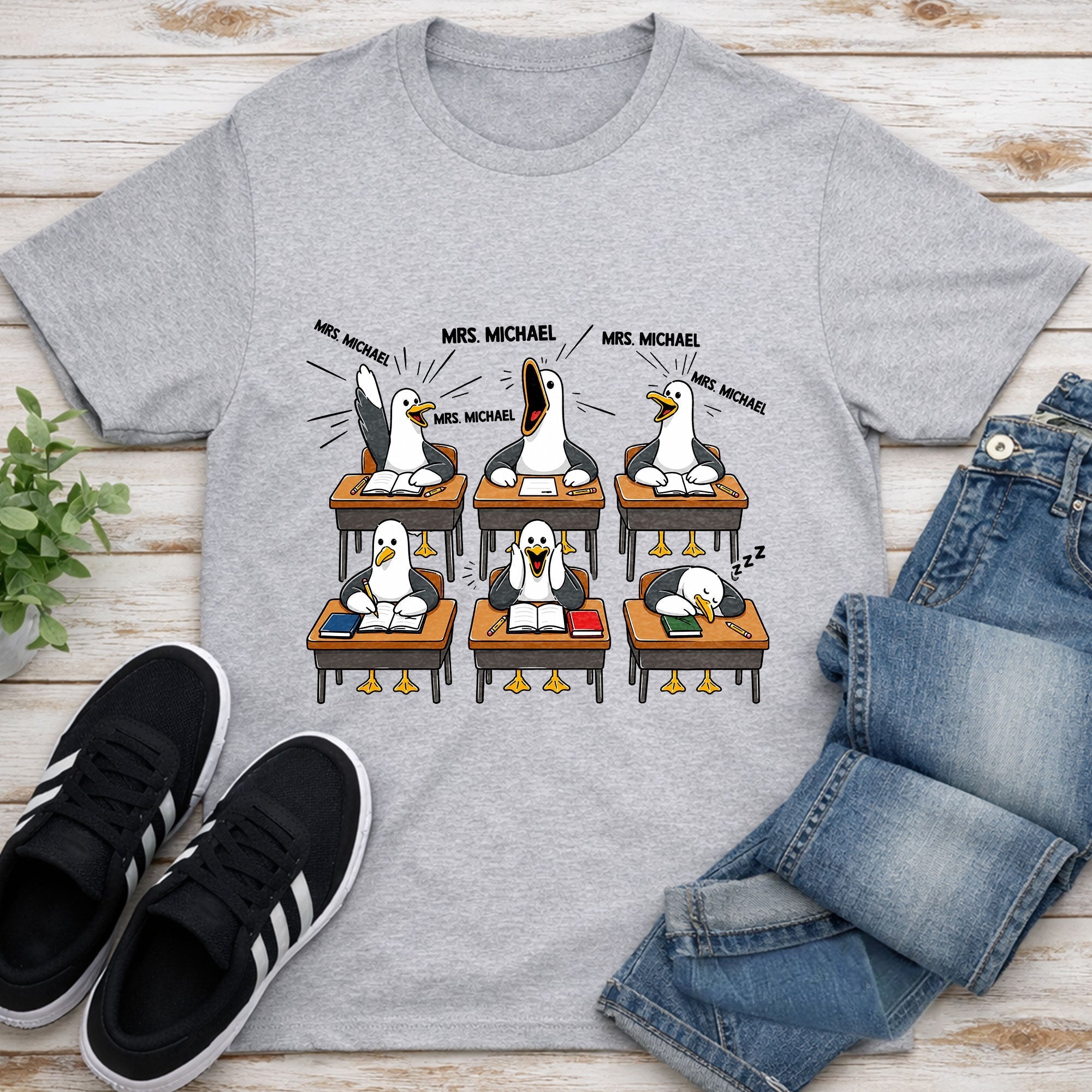 Personalized Funny Bird Classroom Design T-shirt & Hoodie Teacher Gift