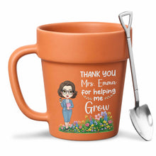 Load image into Gallery viewer, Personalized Plant Pot Mug Thank You Gift for Teacher
