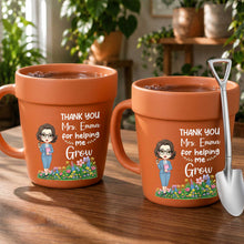 Load image into Gallery viewer, Personalized Plant Pot Mug Thank You Gift for Teacher
