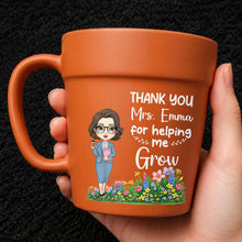 Load image into Gallery viewer, Personalized Plant Pot Mug Thank You Gift for Teacher
