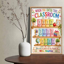 Load image into Gallery viewer, Personalized Teacher Heart Message Vertical Poster Custom Gift
