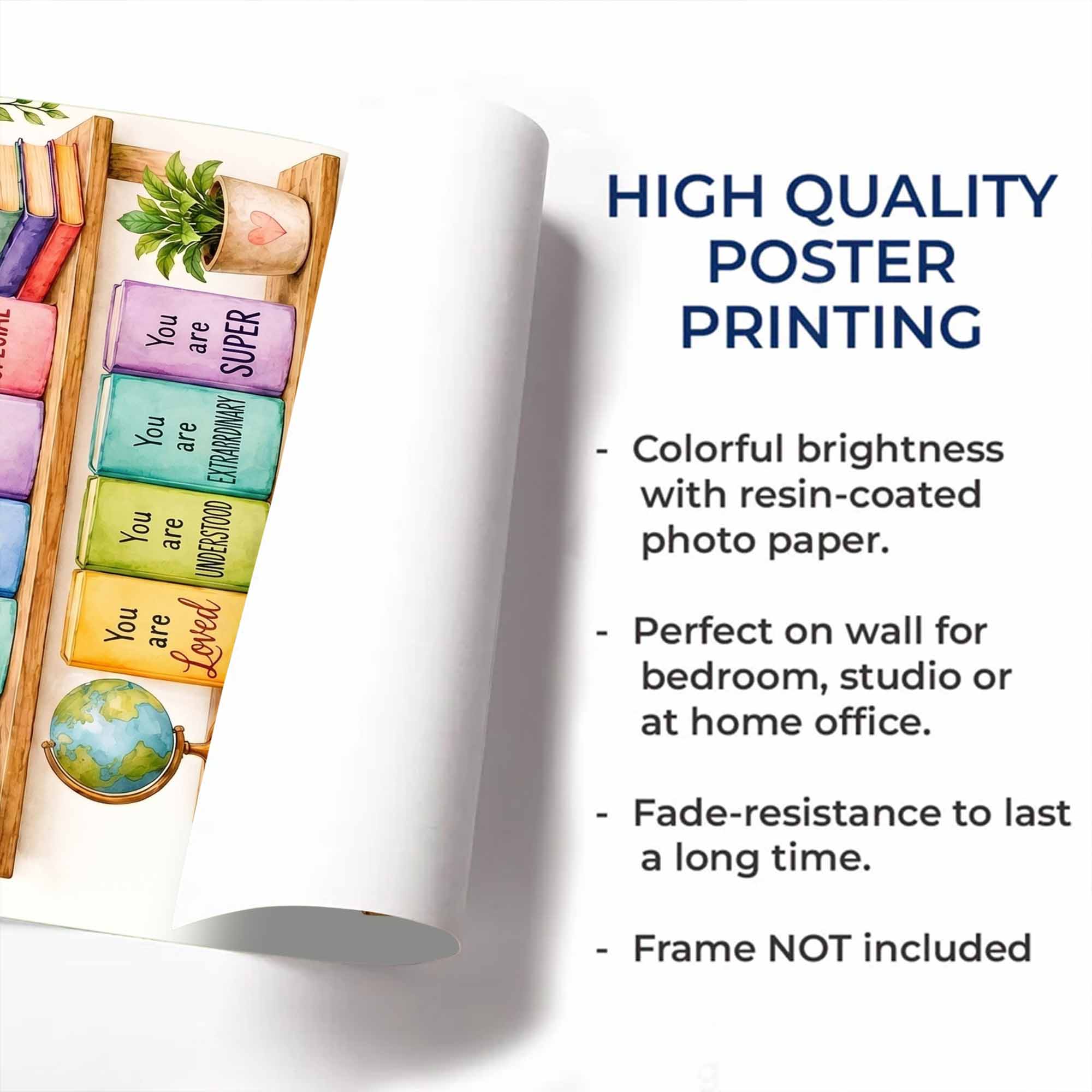 Personalized Teacher Heart Message Vertical Poster Custom Gift