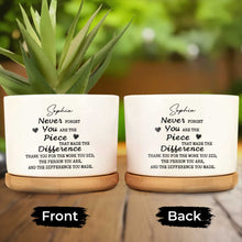 Load image into Gallery viewer, Personalized Ceramic Plant Pot Custom Message Gift for Teacher
