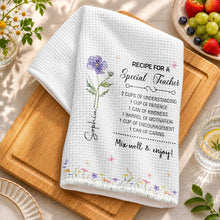 Load image into Gallery viewer, Personalized Teacher Kitchen Towel Custom Name Gift Idea
