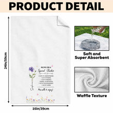 Load image into Gallery viewer, Personalized Teacher Kitchen Towel Custom Name Gift Idea
