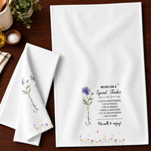 Load image into Gallery viewer, Personalized Teacher Kitchen Towel Custom Name Gift Idea
