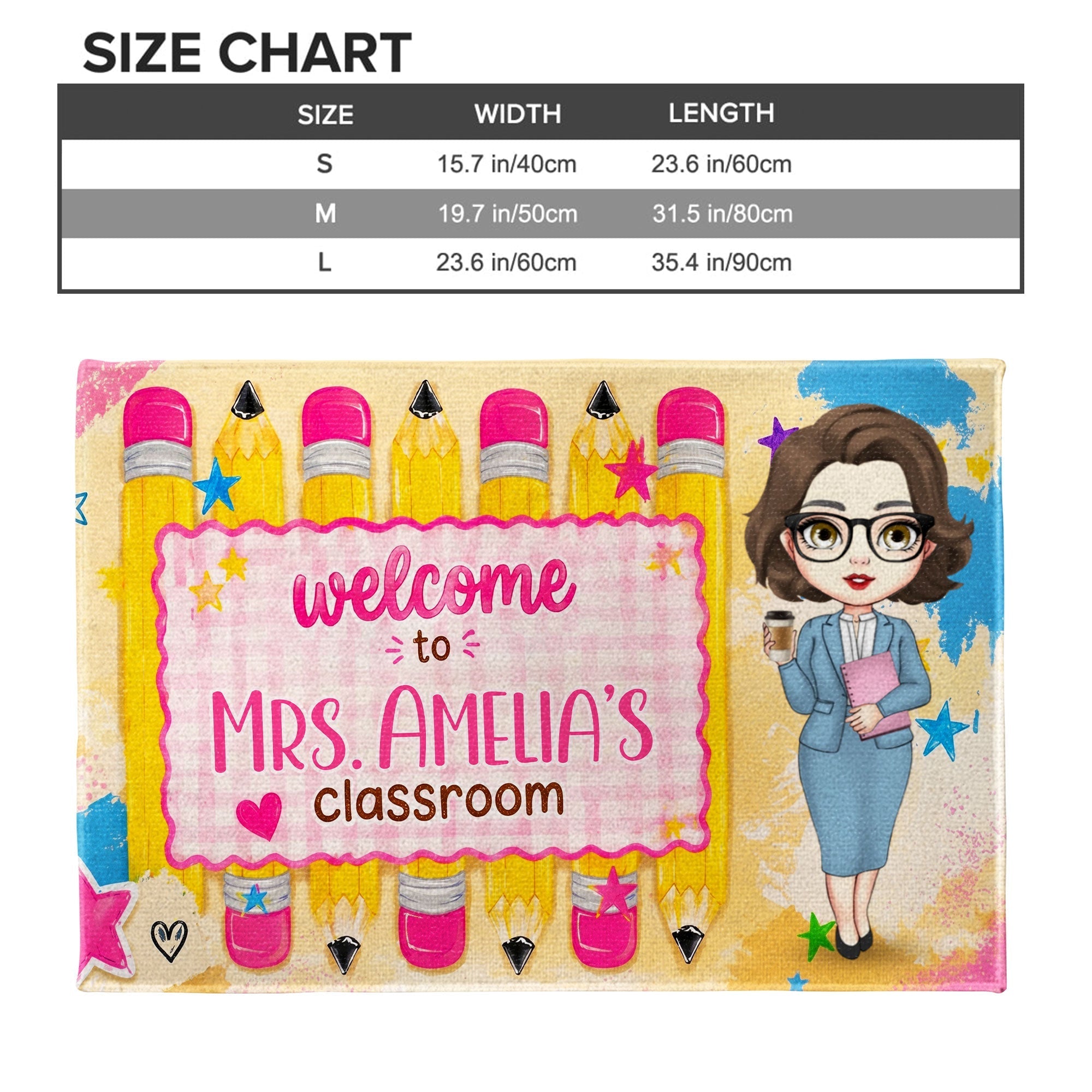 Personalized Teacher Doormat Welcome to My Classroom Gift