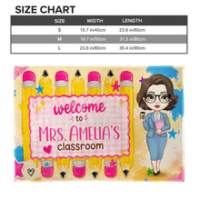 Load image into Gallery viewer, Personalized Teacher Doormat Welcome to My Classroom Gift

