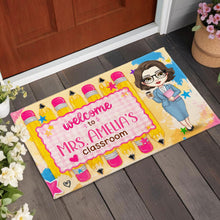 Load image into Gallery viewer, Personalized Teacher Doormat Welcome to My Classroom Gift

