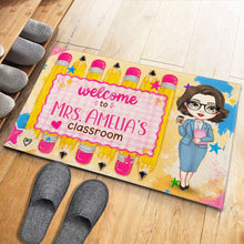 Load image into Gallery viewer, Personalized Teacher Doormat Welcome to My Classroom Gift

