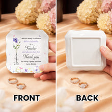 Load image into Gallery viewer, Personalized Lace Square Jewelry Dish Custom Teacher Gift
