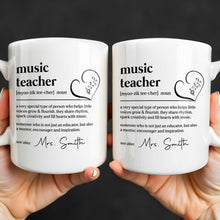 Load image into Gallery viewer, Personalized Music Teacher Coffee Mug Custom Name Gift
