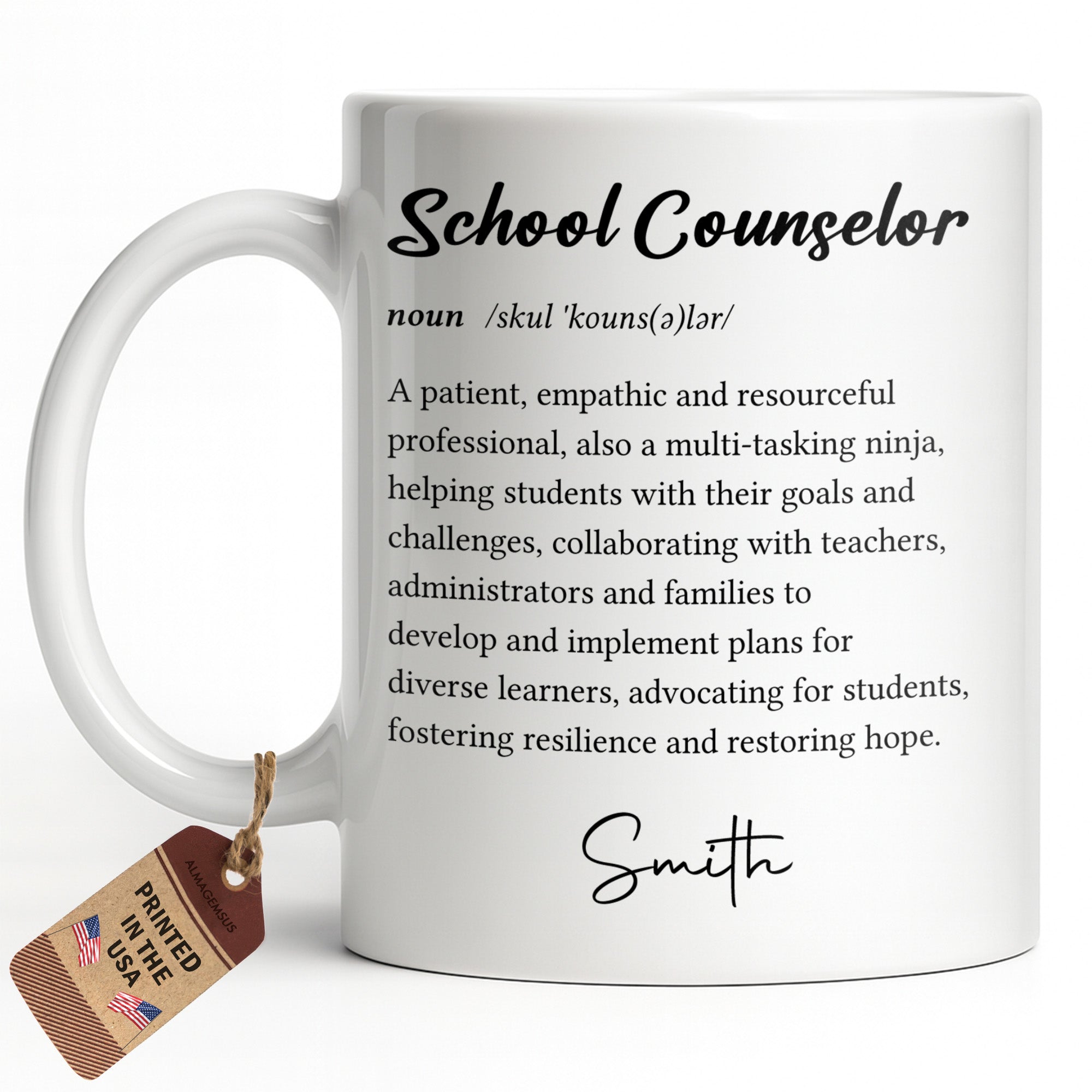 Personalized School Counselor Mug Custom Definition Gift