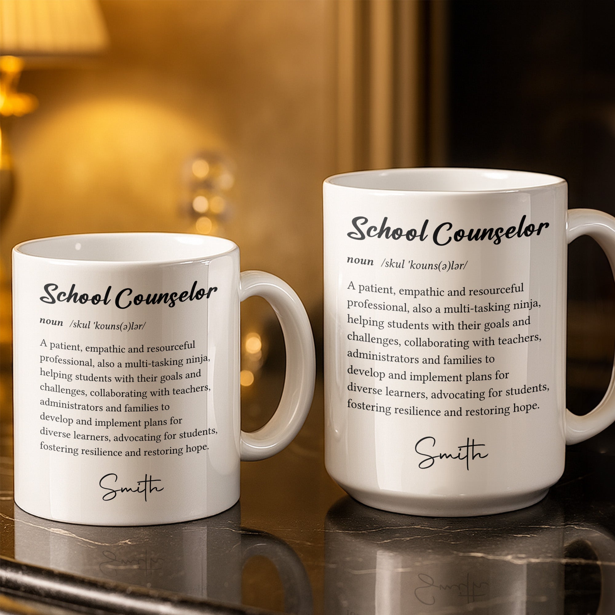 Personalized School Counselor Mug Custom Definition Gift