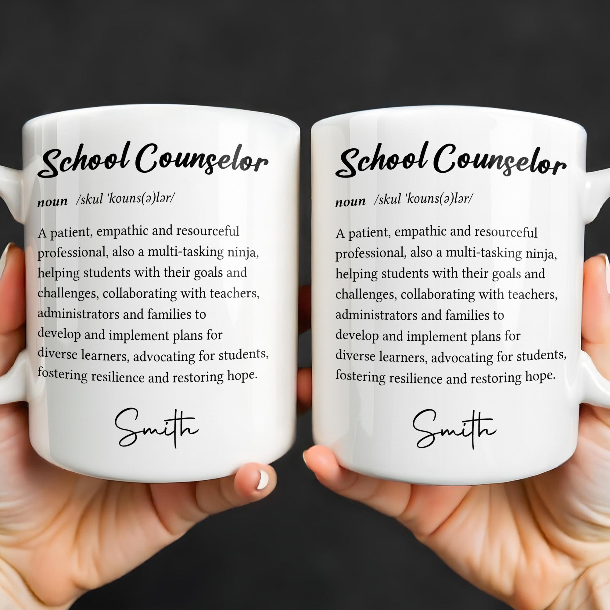 Personalized School Counselor Mug Custom Definition Gift
