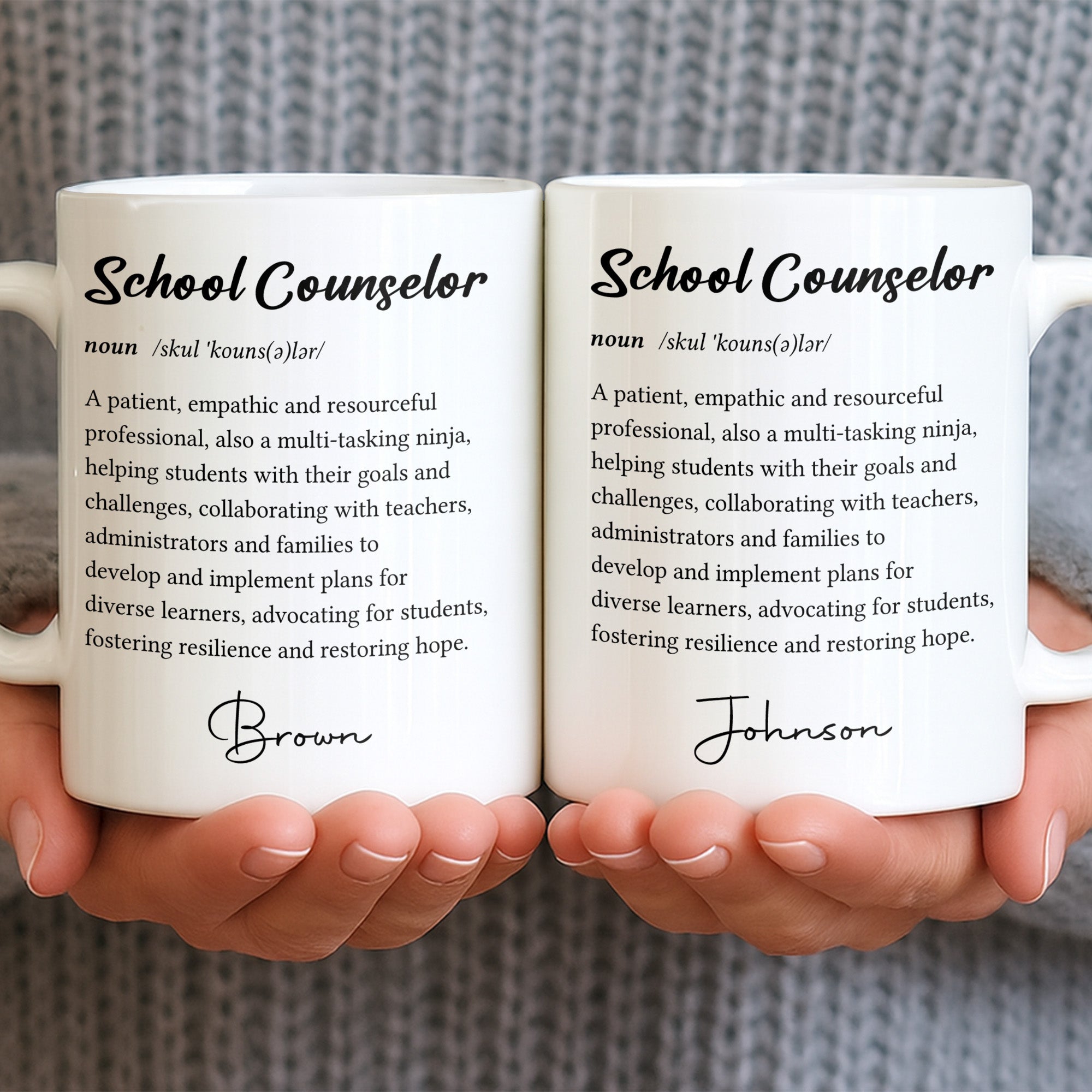 Personalized School Counselor Mug Custom Definition Gift