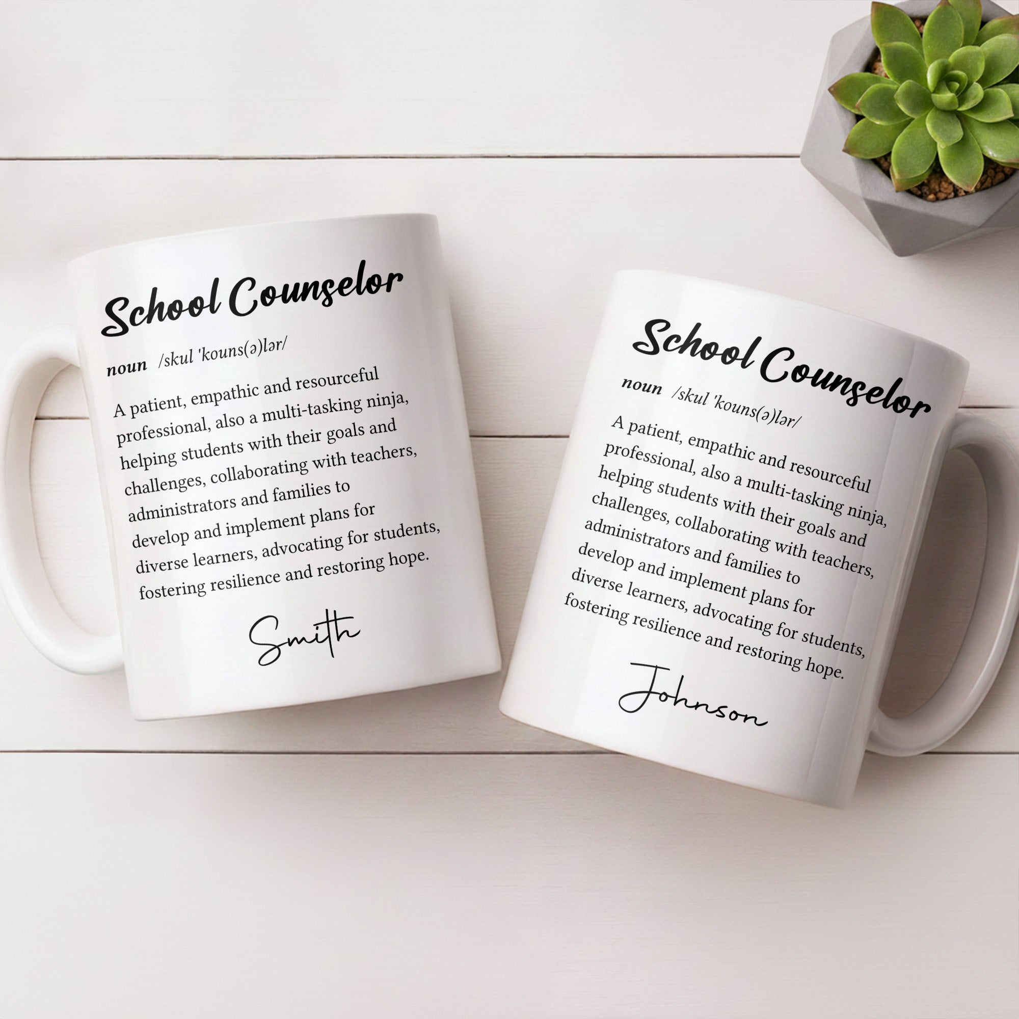 Personalized School Counselor Mug Custom Definition Gift