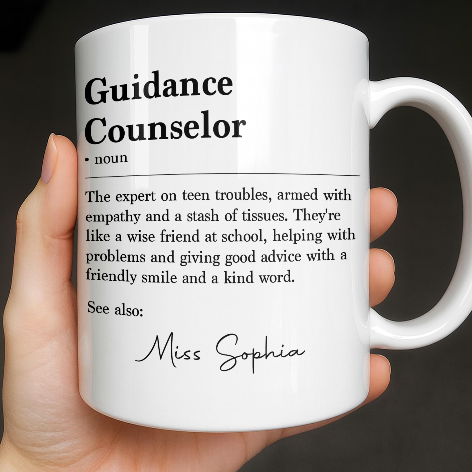 Personalized Guidance Counselor Coffee Mug Gift for Teacher