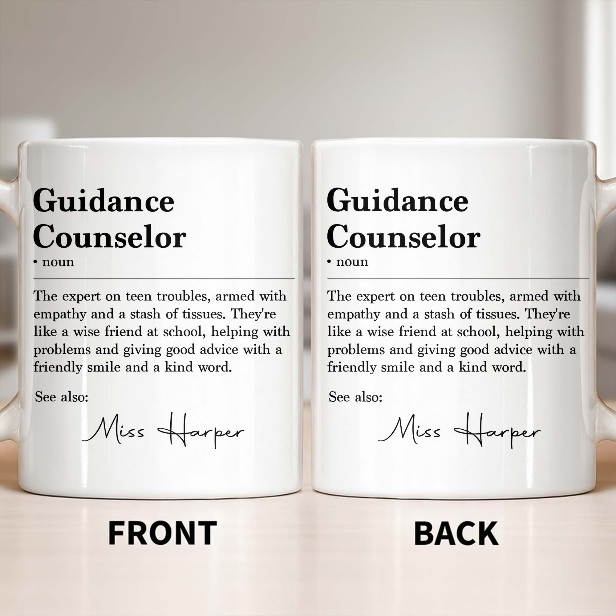 Personalized Guidance Counselor Coffee Mug Gift for Teacher