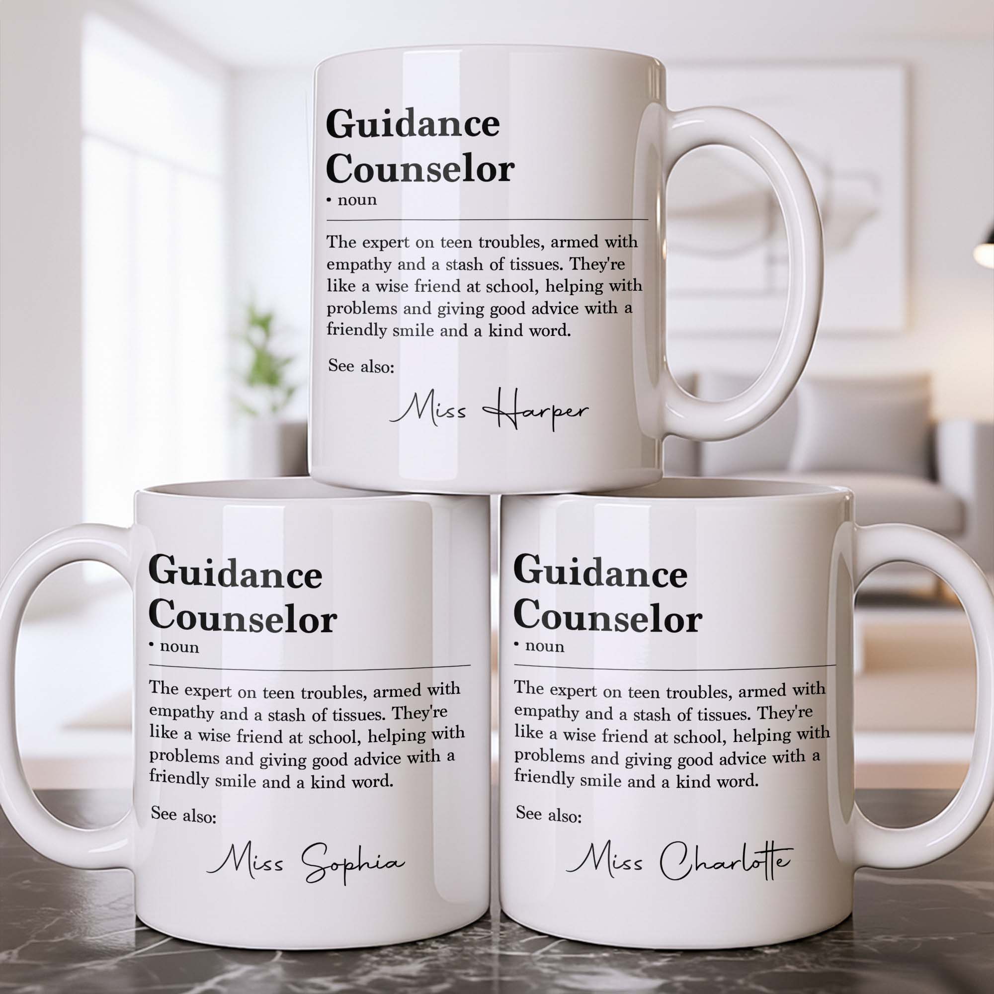 Personalized Guidance Counselor Coffee Mug Gift for Teacher