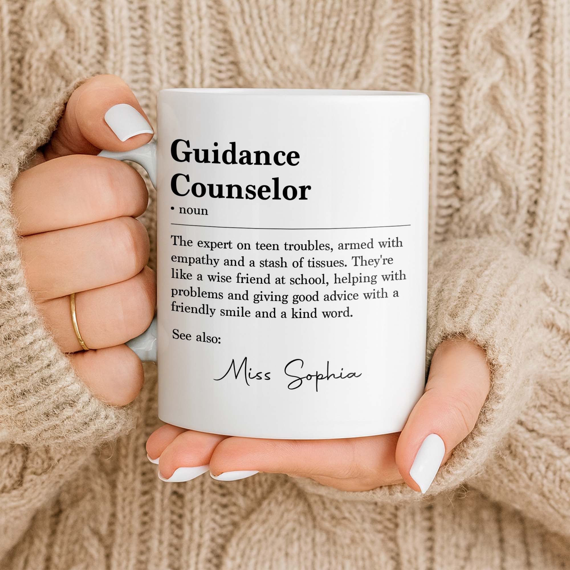Personalized Guidance Counselor Coffee Mug Gift for Teacher