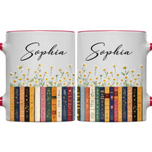 Load image into Gallery viewer, Personalized Accent Mug with Daisies Custom Design Gift for Teacher
