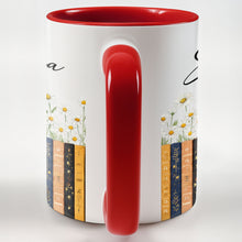 Load image into Gallery viewer, Personalized Accent Mug with Daisies Custom Design Gift for Teacher
