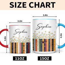 Load image into Gallery viewer, Personalized Accent Mug with Daisies Custom Design Gift for Teacher

