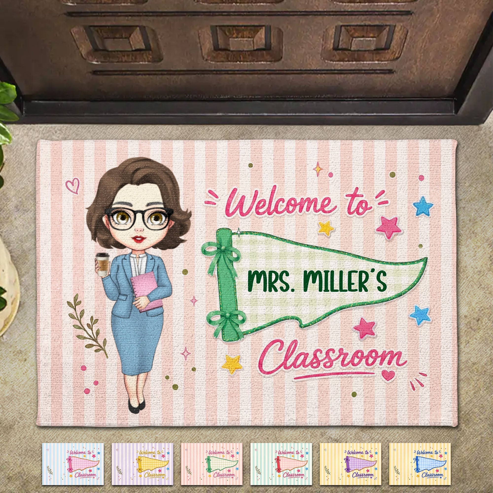 Personalized Teacher Doormat Welcome To My Classroom Gift