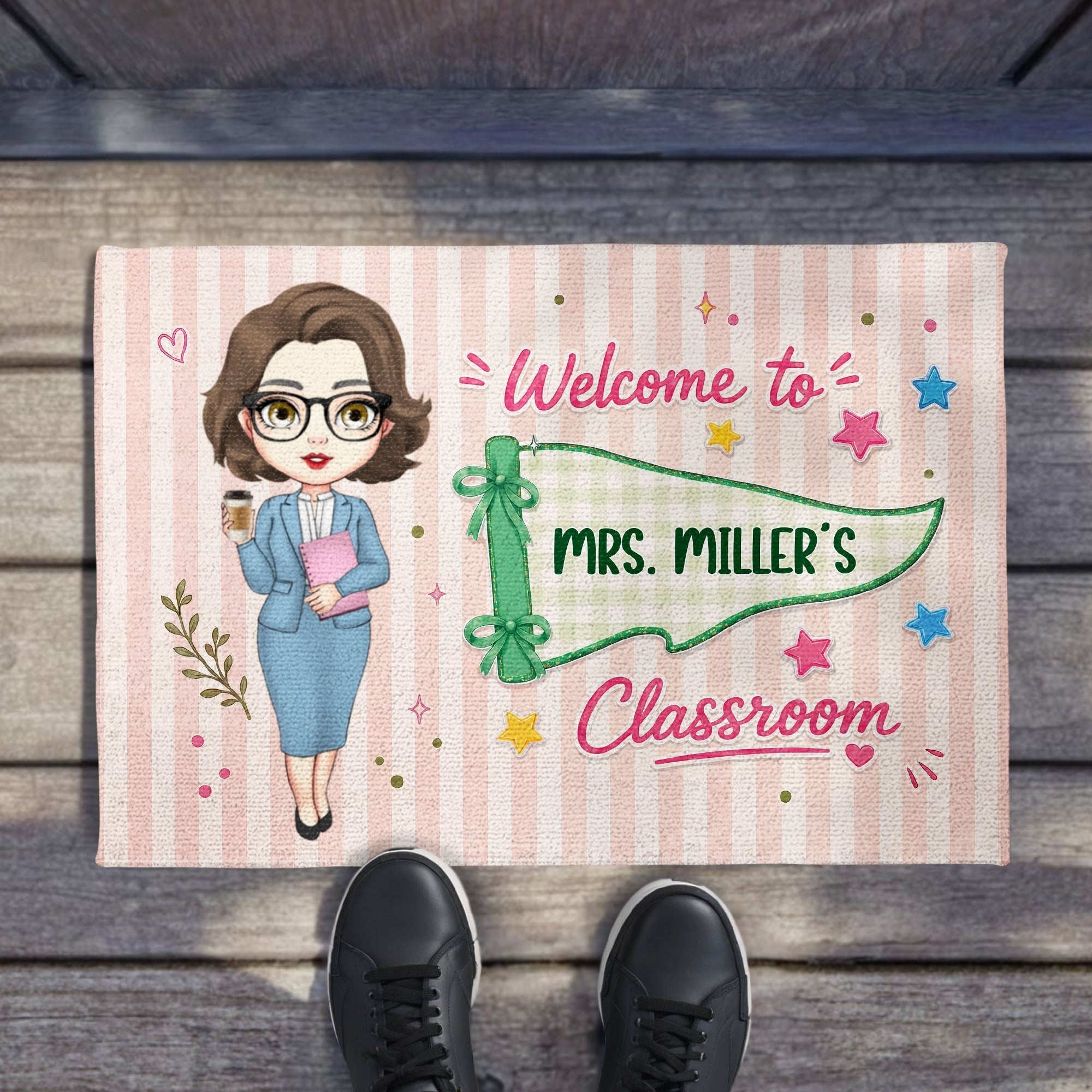 Personalized Teacher Doormat Welcome To My Classroom Gift
