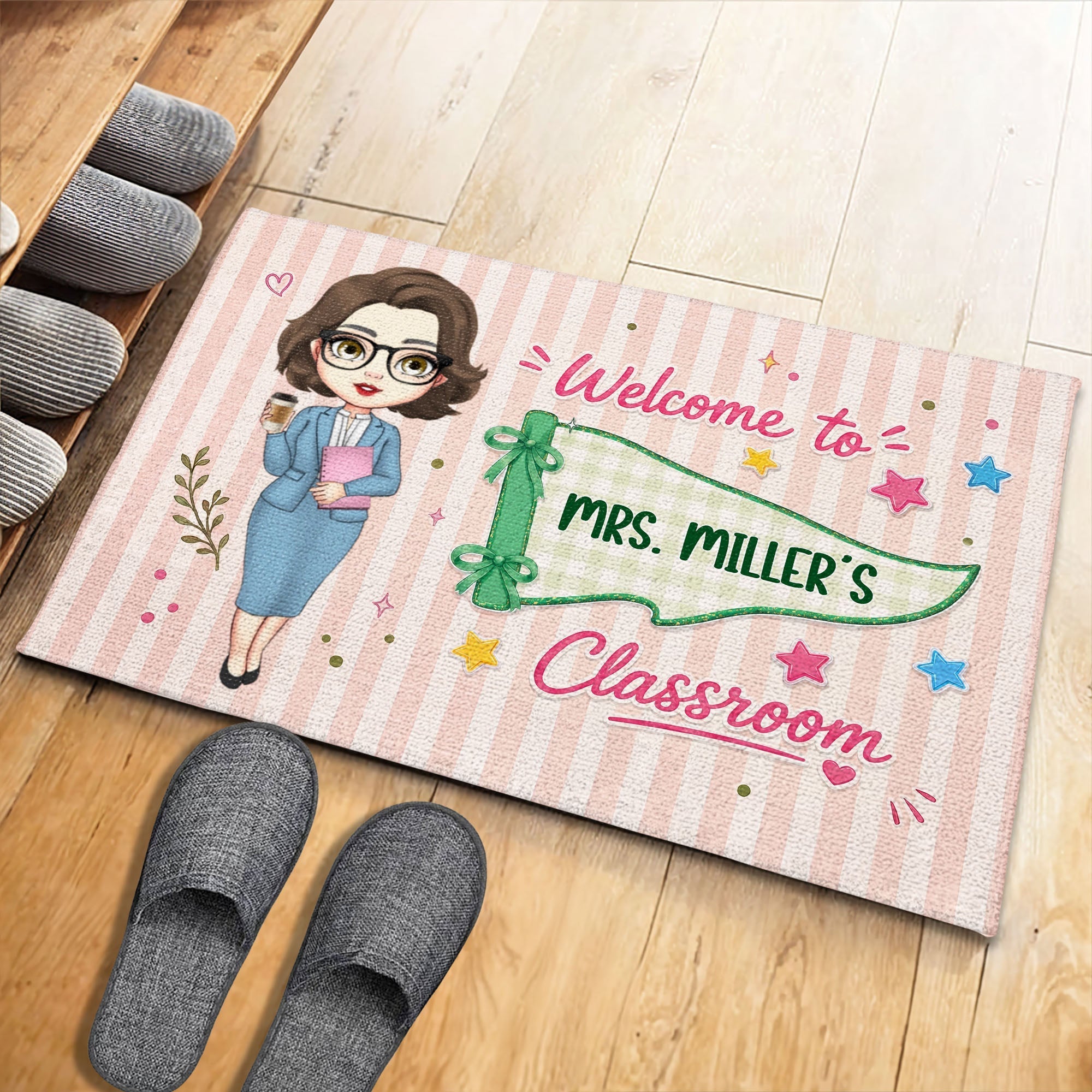 Personalized Teacher Doormat Welcome To My Classroom Gift