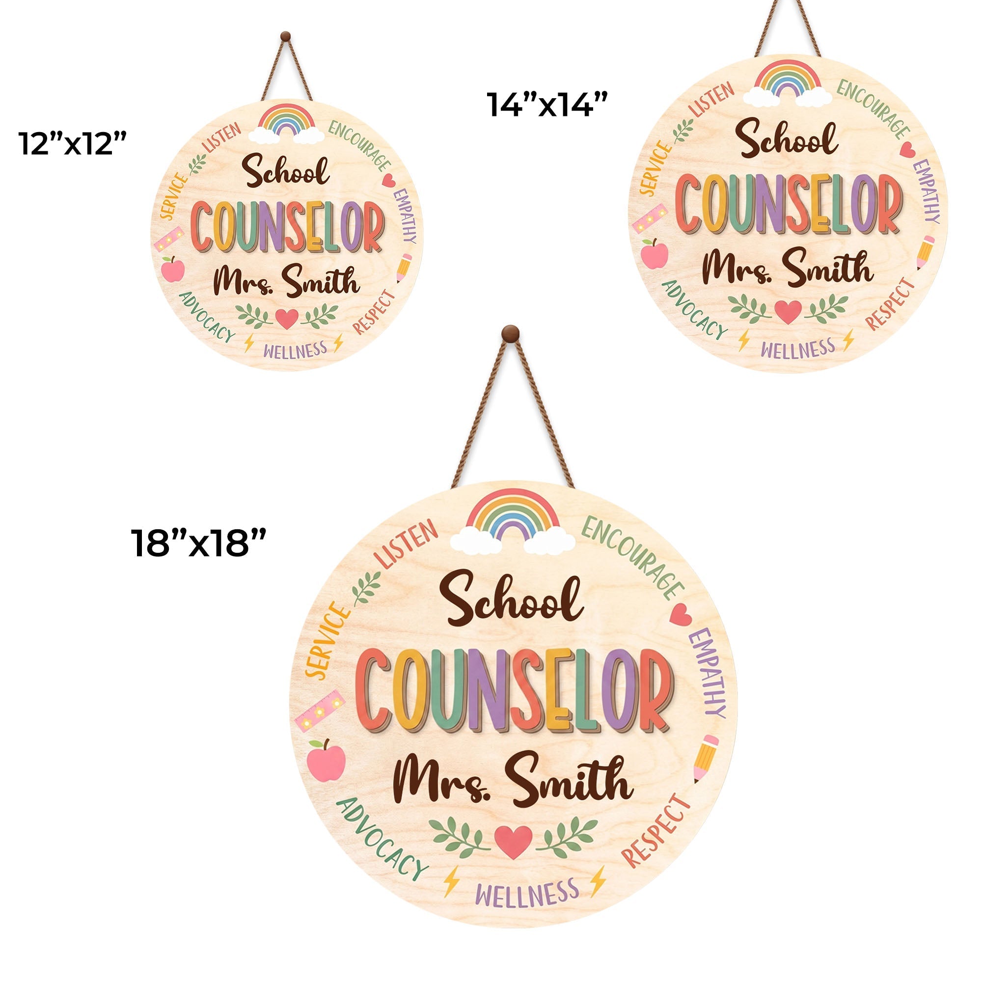 Personalized Custom Wood Sign for School Counselor Office Decor