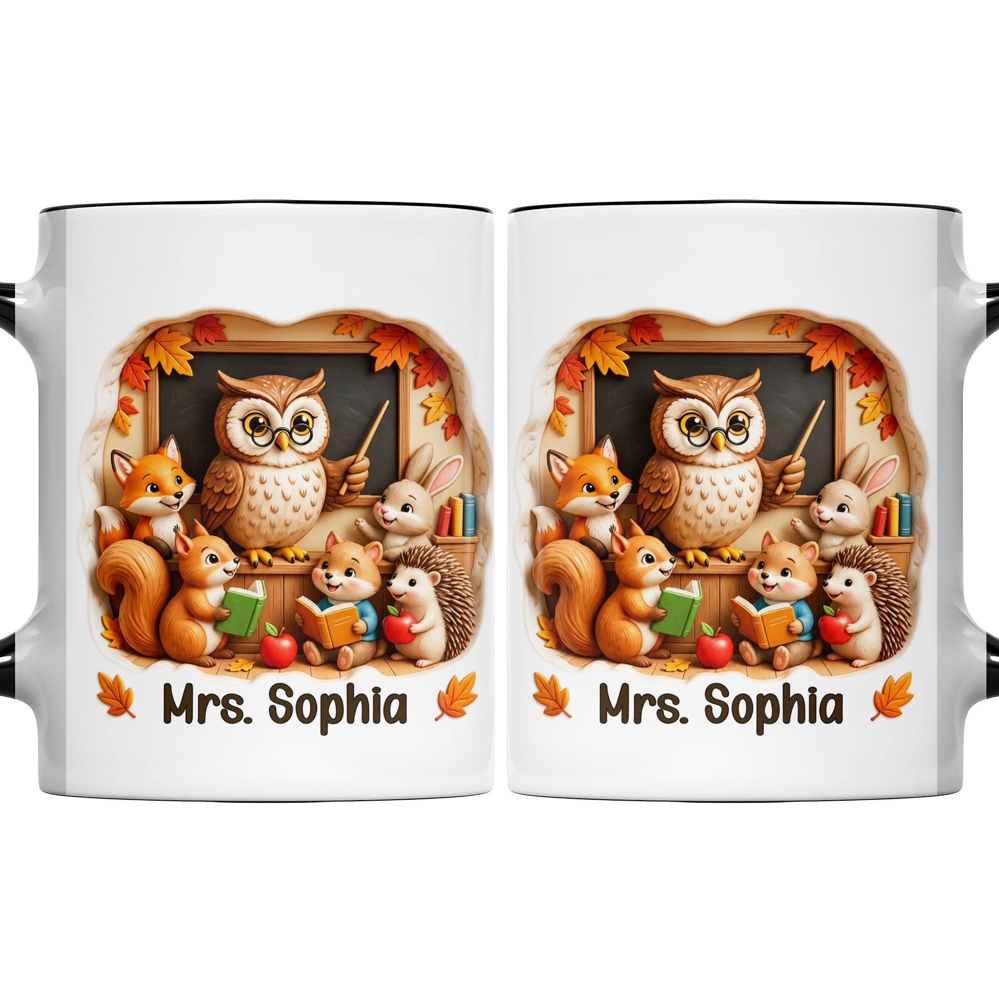 Personalized Teacher Mug Custom Name Accent Coffee Cup Gift