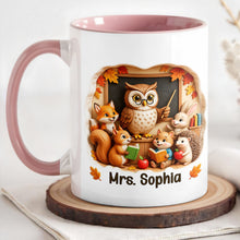 Load image into Gallery viewer, Personalized Teacher Mug Custom Name Accent Coffee Cup Gift
