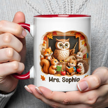 Load image into Gallery viewer, Personalized Teacher Mug Custom Name Accent Coffee Cup Gift
