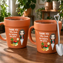Load image into Gallery viewer, Personalized Ceramic Flower Pot Mug Custom Gift for Teachers
