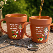 Load image into Gallery viewer, Personalized Ceramic Flower Pot Mug Custom Gift for Teachers
