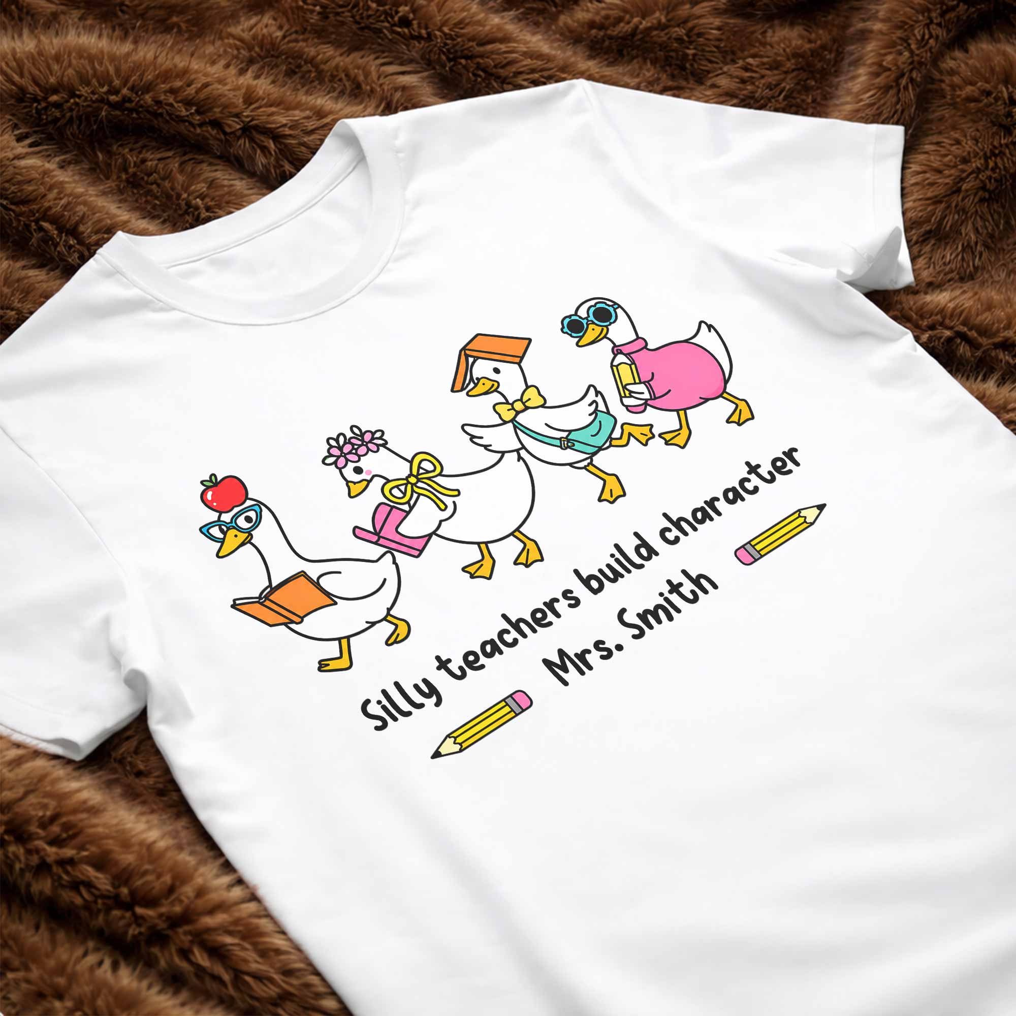 Personalized Teacher T-shirt Custom Name Gift for Educators