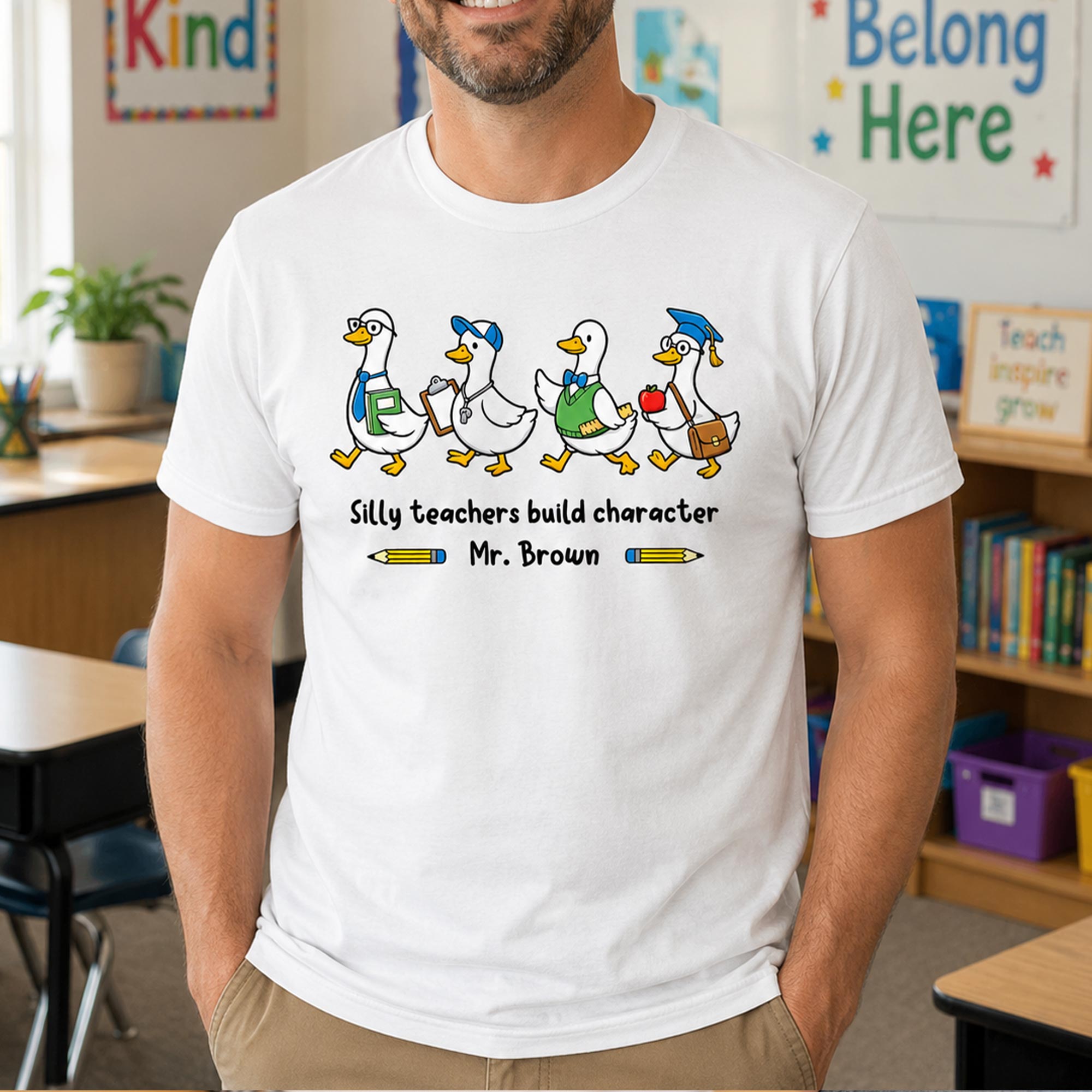 Personalized Teacher T-shirt Custom Name Gift for Educators