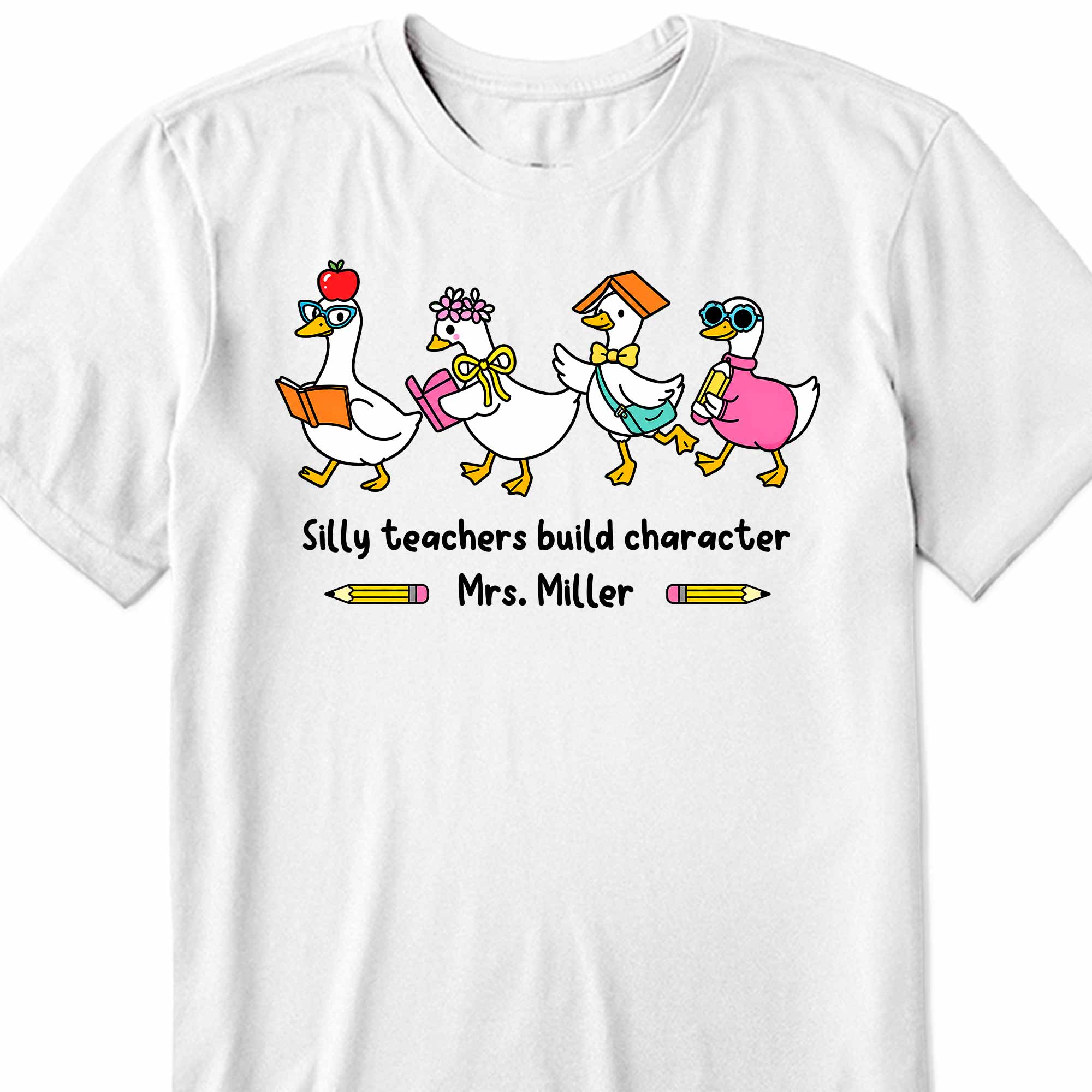 Personalized Teacher T-shirt Custom Name Gift for Educators