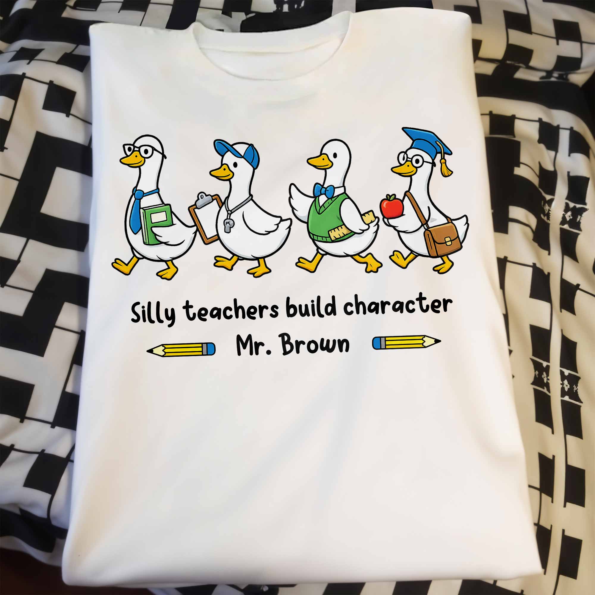 Personalized Teacher T-shirt Custom Name Gift for Educators