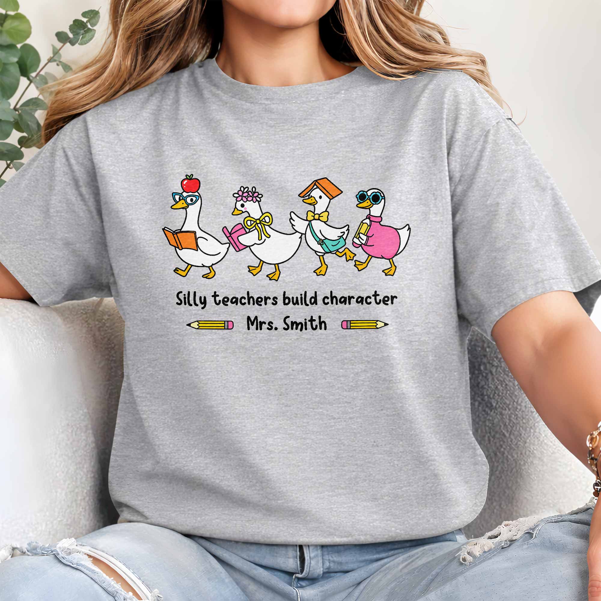 Personalized Teacher T-shirt Custom Name Gift for Educators