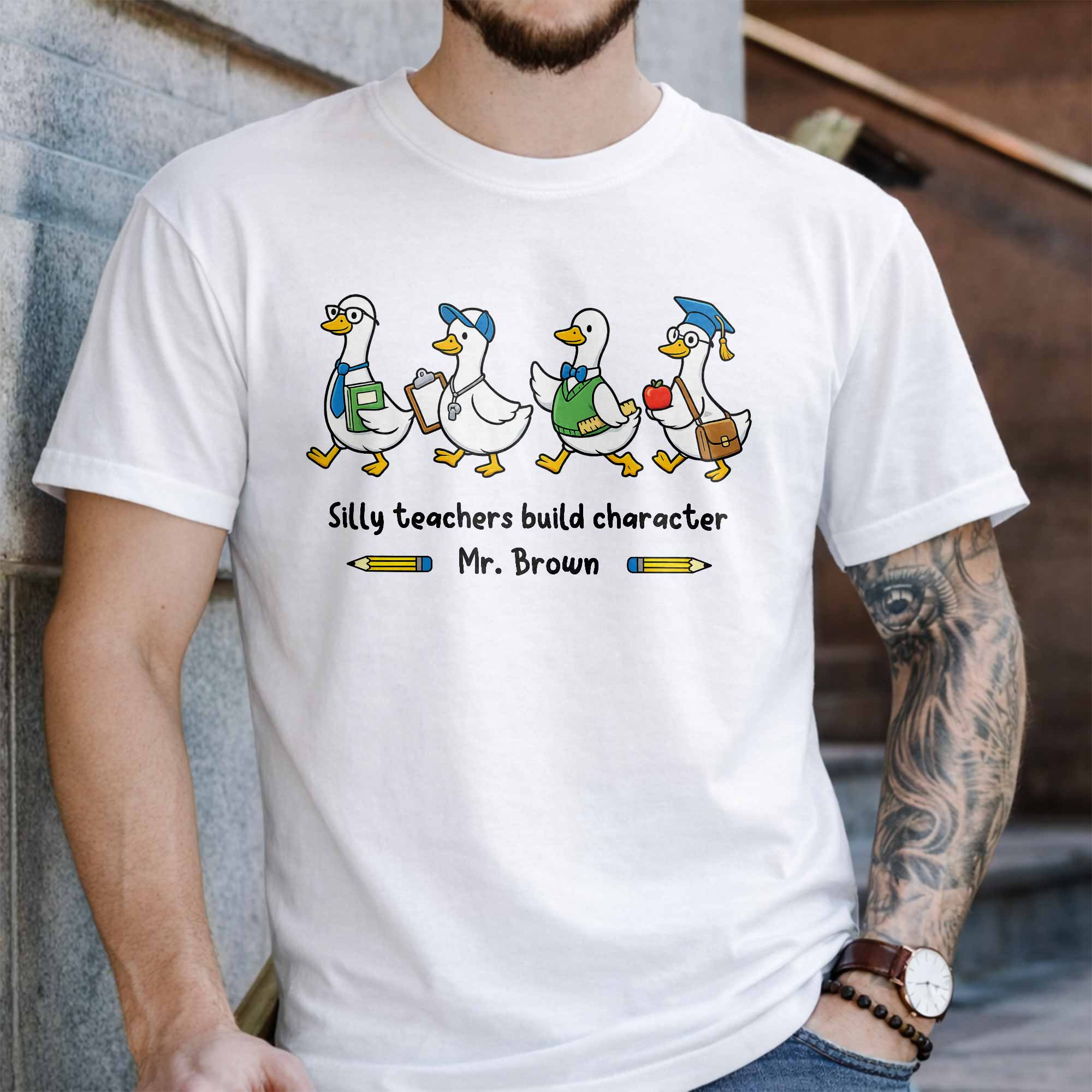 Personalized Teacher T-shirt Custom Name Gift for Educators